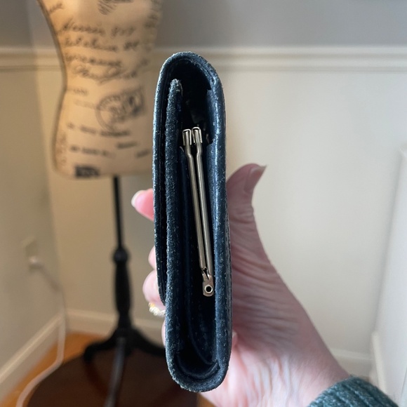 Vintage GUCCI Blue Red Stripe SherryLine Trifold Wallet - Picture 3 of 9